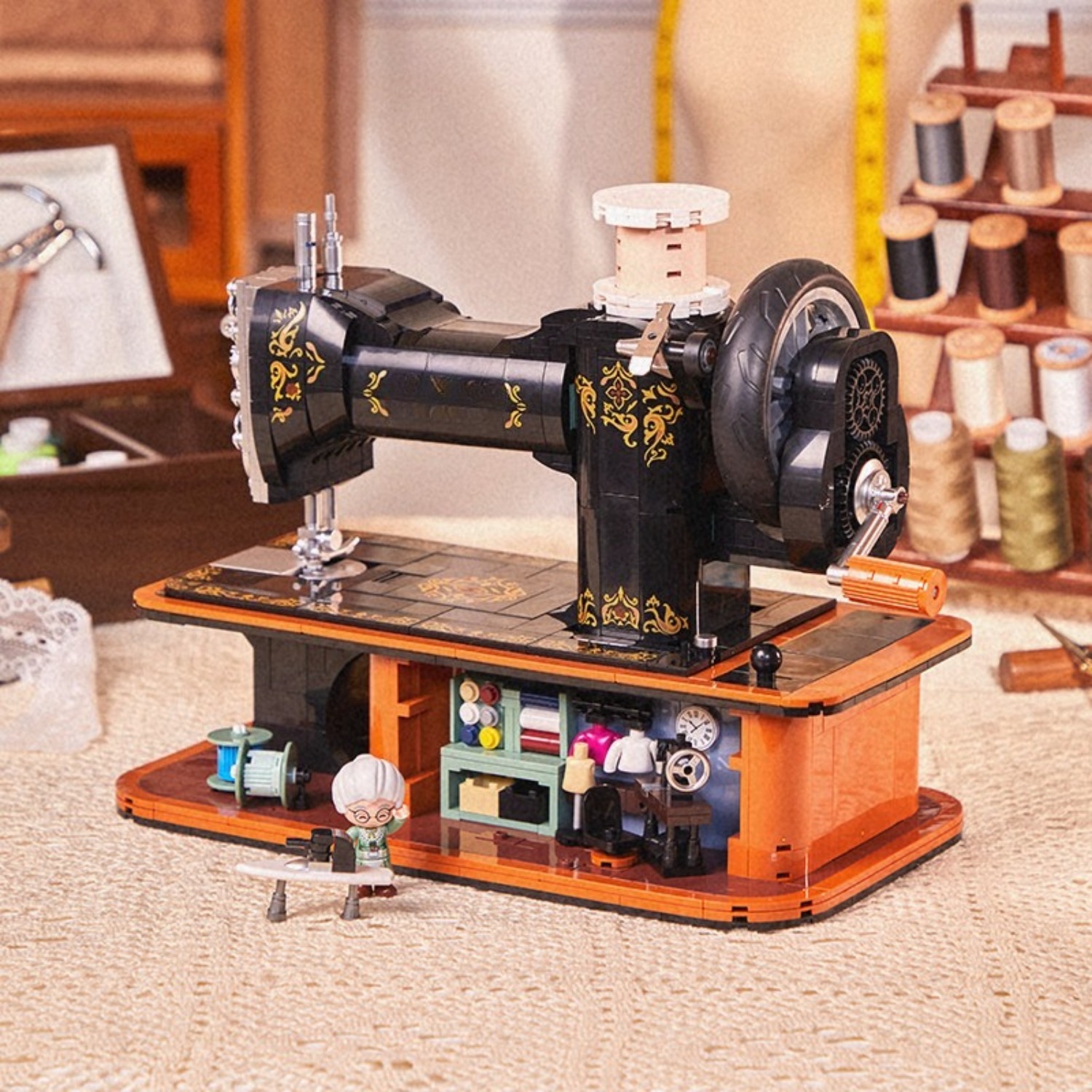 Vintage Collectible Shop - ماكينة خياطة يدوية عتيقة الطراز، نموذج