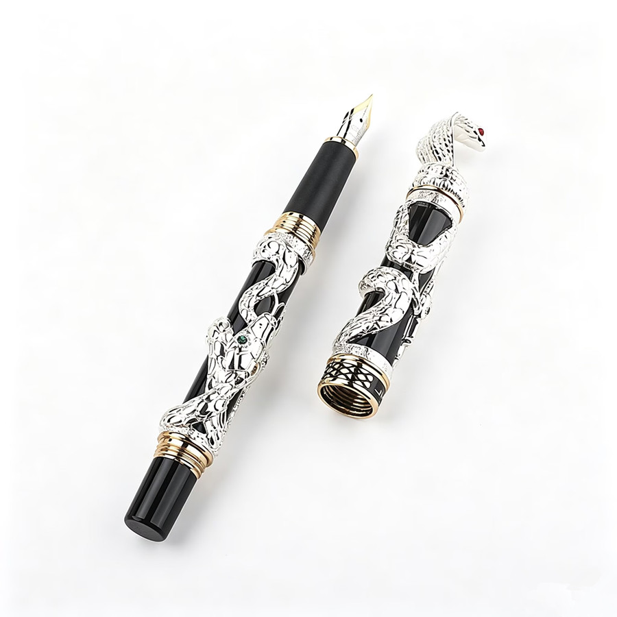 قلم حبر فاخر من جينهاو بنقش ثع - مراجعة Vintage Collectible Pens وسعره