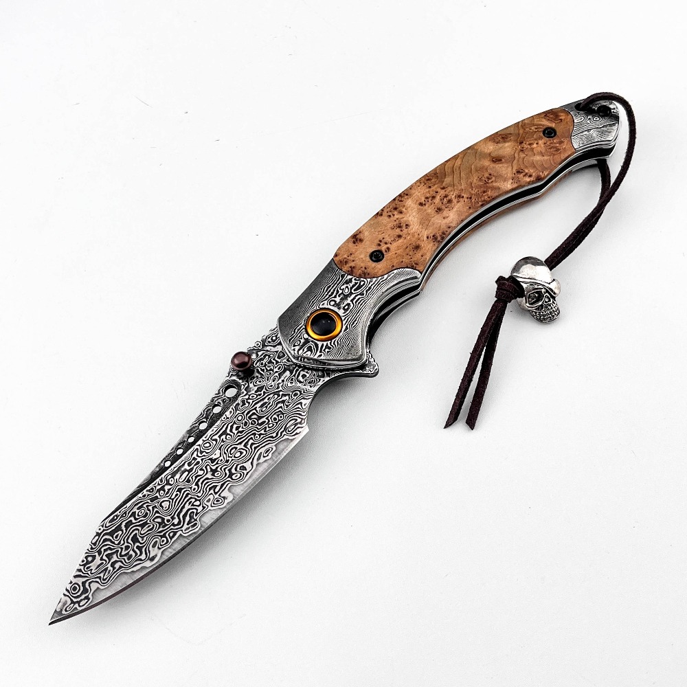 سكين قابل للطي بنمط دمشقي عالي - مراجعة Vintage Collectible Pocket Knives وسعره