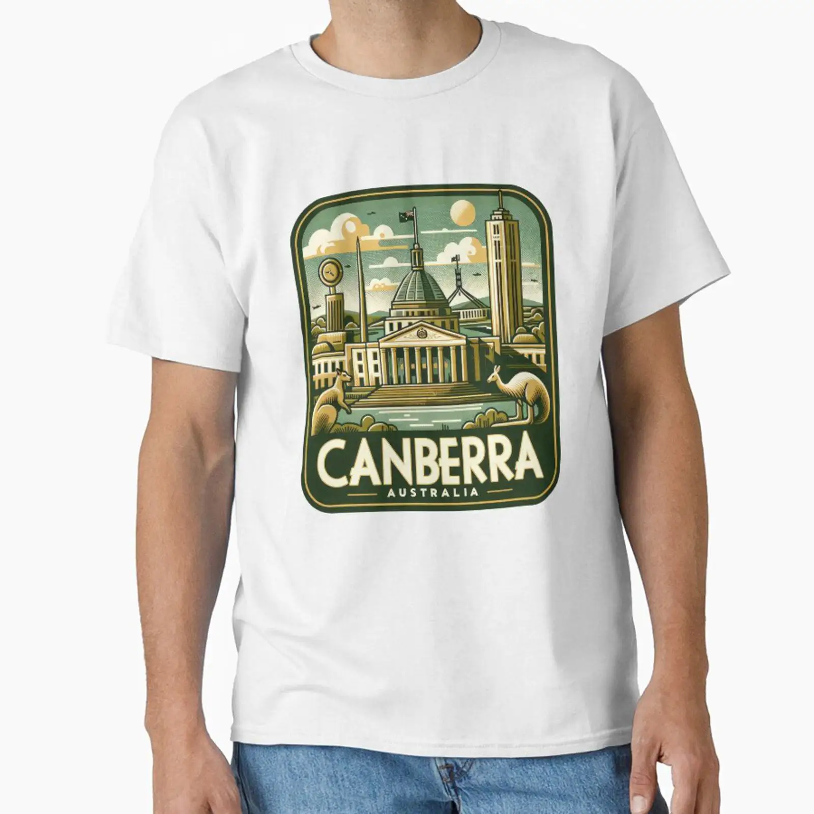 تي شيرت كلاسيكي بتصميم ملصق سف - مراجعة Canberra Vintage & Collectible Centre Reviews وسعره